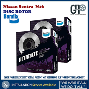 NISSAN SENTRA N16 1.6 (BR2300+) ULTIMATE BENDIX+FRONT DISC ROTOR1SET