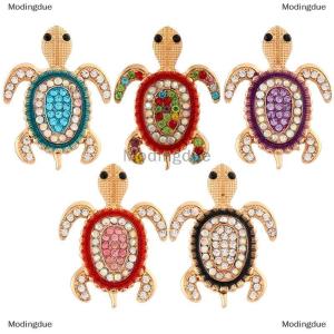 [COD] Modingdue Fashion Shiny Rhinestone Animal Turtle Brooches For Women Clothing Coat Banquet Accessories Gifts