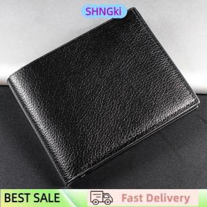SHNGki Mens Wallet Leather Men Wallets Premium Product Artificial leather Wallets for Man Short Black Walet Portefeuille Homme