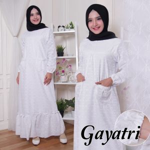 Gamis Ihrom Gayatri Dewasa Umroh/Haji Katun Renda Premium