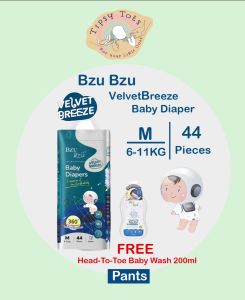 BZU BZU VelvetBreeze Baby Diaper + FREE GIFT