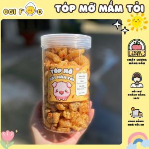 1Kg Tóp Mỡ Sốt Mắm Tỏi Giòn Ngon Đậm Vị - Không Hôi Dầu - Kho Bánh Tráng Tây Ninh OGI FOOD