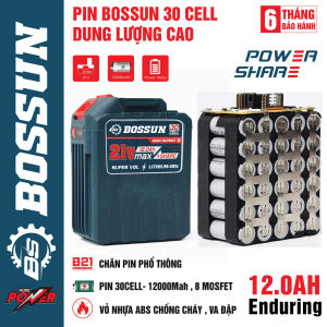 PIN 30CELLS 12.0 AH Mạch 8 Mosfet Boshun Mạch Tràn Viền Chống Ngắt Tải Dùng Chân Pin Phổ Thông