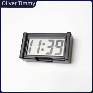[Oliver Timmy] Mini Car Dashboard Digital Clock Vehicle Self-Adhesive With LCD Time Day Display