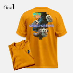 Kaos Ghosh Crying Katun Polos Leher U Pria Wanita - Desain Grafis Modern Nyaman
