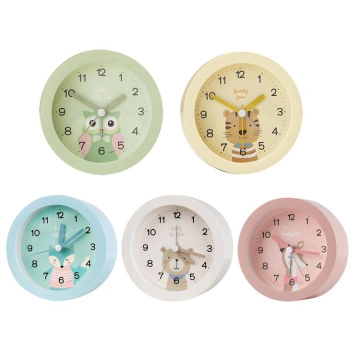Alarm Clock For Kids Silent Sweep Seconds Kids Clock Cartoon