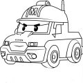 Poli Robocar và những người bạn - Set 10 Tờ Tranh Tô Màu A4 A5 Dành Cho Màu Sáp, Màu Chì - TRANH TÔ MÀU COLOR LAND. 