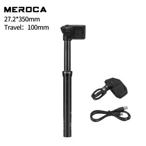 MEROCA หลักอานจักรยานภูเขาหยดน้ำควบคุมระยะไกลไร้สาย/27.2จักรยานเสือหมอบ/30.9/31.6มม. เสายึดกล้องส่องทางไกล (MEROCA-ELEVO)