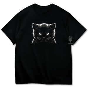 TRIAD T SHIRT SPECIAL GLOW IN THE DARK HIJAU - Black Cat Evil - Kaos Nyala Dalam Gelap Baju Cotton Combed 30s A4240