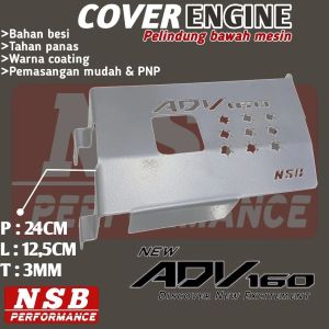 COVER ENGINE ADV 160 NSB TUTUP MESIN PELINDUNG MESIN MOTOR FULL BESI COVER ENGINE HONDA ADV 160 LR55