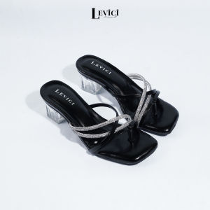 High Heels Wanita Sepatu Kaca Bening Transparan Bahan Sintetis Hak 5cm