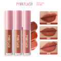 PINKFLASH 3 PCS Lip Set Matte Liquid Soft VE Moisturizing Lipstick Long Lasting Lipgloss Smooth Lightweight NON-STICK CUP Lip Makeup. 