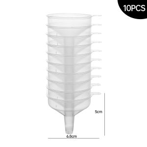 30Pcs Mini Plastic Funnel Clear Small Funnel Set for Liquor Perfume Oil Cosmetic Liquid Dispenser Lab Bottles Filling Tools