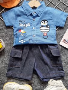 GENJIRO SETELAN KEMEJA (HEY DUDE!) UNTUK ANAK LAKI-LAKI USIA 6BULAN - 4TAHUN