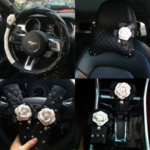 Camellia Series Full Set 5 in 1 | Sarung Cover Stir Safety Belt Bantal Jok Mobil