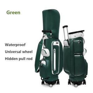 PGM Golf Bag for Mans Womens Korean Trolley Bag Waterproof Super Fiber Leather Four Wheel Standard Ball Package Hidden Pull Rod