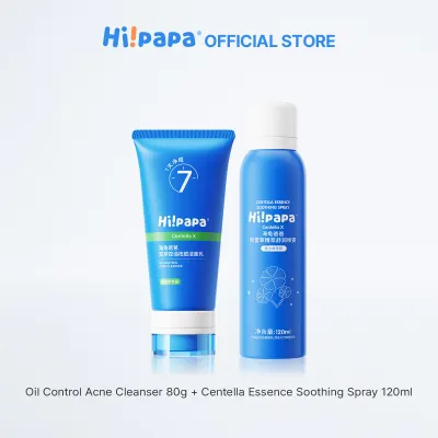 Hi!papa Oil Control Cleanser Acne Blackheads Amino Acid Face Wash for Teens/Adults Sensitive Skin 80g