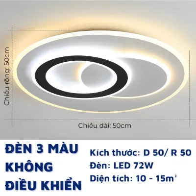 Đèn ngủ ốp trần thông minh ATH LIGHTING loại đèn trần phòng khách phòng ngủ thế hệ mới có thể điều chỉnh độ sáng và 3 chế độ màu bằng điều khiển từ xa