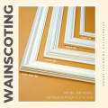 Wainscoting (Angle Cut to Size) - Point 16mm - Solid White - Paintable. 