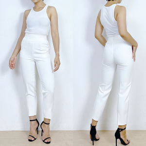 RDA Apparel. กางเกงใส่ทำงาน ผู้หญิง 7 สี ไซส์ S-XL เอวสูง ทรงบอยสลิม ซิบหลัง ผ้านิ่ม ยาว 36 นิ้ว