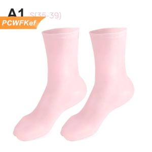 【PCWFKef】 1 Pair Feet Care Socks Silicone Moisturizing Gel Heel Socks Home Use Cracked Foot Skin Care Spa Protectors