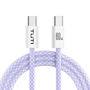 TUTI Tungsten Gold Kabel Data Fast Charging Type C to Type C PD 60W 1M