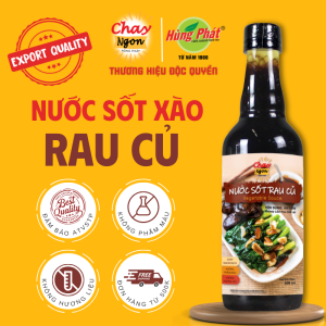 Nước Sốt Rau Củ Chay Ngon Dùng Nêm Nếm Các Món Xào Tiện Lợi Đủ Dinh Dưỡng Chai 500ml - Thương Hiệu Hùng Phát