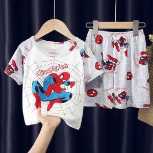 Little Baby Boy Sleepwear 2 Pcs Set Cartoon Good Quality Cute Kids Children Home Wear Pant Shirt Design Ready Stock In Selangor Spiderman Bear Cartoon Pikachu Doraemon Minion Shin Chan Recommended for 4 to 12 Years Old Short Sleeve Top + Pants Pajamas