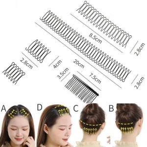 Invisible Broken Hair Hairpin Women Tiara Style Tools Roll Curve Needle Bangs Fixed Insert Comb Professional Styling Accessories H260729