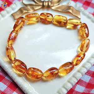 Collection Grade Flower Amber Free Form Bracelet