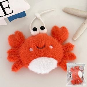 STYLETENK Cute Sea Animals Plushie Doll Keychain Sharks Crabs Cartoon Shoulder Bag Decor  Seals Seahorses Backpack Charm Holiday Gifts