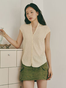 [KOREAN BRAND - VANILLA KNIT] Mellow Cap Sleeve Knit - Korean Style