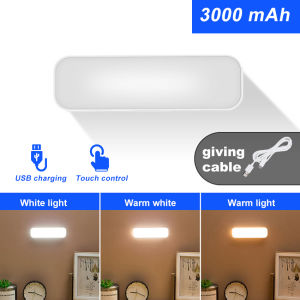 Vimite 4000mAH USB Rechargeable Study Table Lamp with Remote Control Hanging Led Night Light Touch Sensor Dimming Eye Protection Reading Desk Lamp for Room Bedroom Dormitory Office Wall Wardrobe Cabinet Laptop Lighting