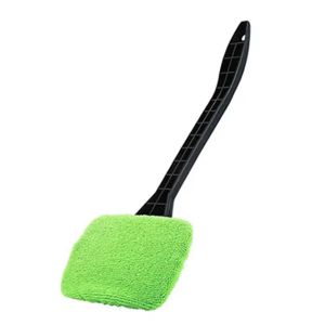 (REWASHABLE MICROFIBRE) WJS Easy Reach Car Windshield Cleaner Fog Glass Wiper 180° Pivot Wiper Stick Anti-Fog Window Cleaning Tool Car Dashboard Wiper Glass Wiper Household Glass Wiper Microfiber Cloth Pembersih Cermin Kereta Lap Kabus Cermin Kereta