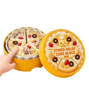 PMO Key Cap Clicker Simulation Cake box Set Finger Button Fingertip Pressure Sensory Clicker Toys For Relax 360° Rotation Cake box Keyboard Clicker Toy Adults Kids