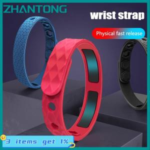 ZHANTONG สร้อยข้อมือป้องกันไฟฟ้าสถิตย์ผู้ชายผู้หญิงสายรัดข้อมือซิลิโคนไอออนลบสร้อยข้อมือป้องกันไฟฟ้าสถิตย์ไร้สายกำจัดไฟฟ้าสถิตย์กำไลข้อมือปรับได้