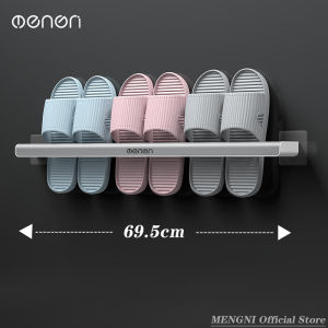 MENGNI High Quality Bathroom slippers rack wall-mounted toilet shoe storage artifact toilet free punch shoe rack toilet rack Bathroom Accessories Set