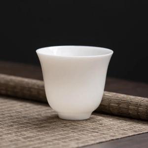 4pcs Tea Cups Pu Er Tea Tools Kungfu Tea Cup Gift Drink Tea Tool Ceramic White Jade Porcelain2026