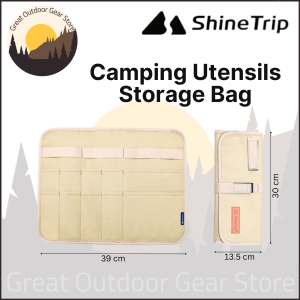 ShineTrip A348 Outdoor Camping Tableware Storage Bag Folding Portable Triangle Shelf Hanging Bag For Barbecue Picnics Travel