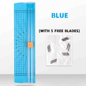 A4 Paper Trimmer Portable Size Plastic Paper Cutter Manual Cutting Tool with 5 Extra Blade