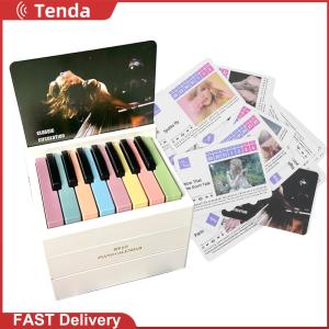 [Tenda] Taylor Piano Calendar 2025 15 Keys Piano Calendar Playable Piano Desk Calendar Desktop Peripheral Ornaments with 27 Music Calendar Cards 52 Songs