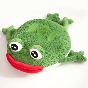 JOJO CASTLE New Giant Size Green Frog Plush Pillow 35/52/85/120cm Soft Stuffed Animal Ugly Sausage Mouth Frogs Kids Funny Toy for Girl Gift Home Decor