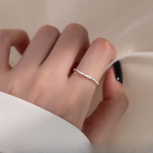 Unique and Luxurious 925 Pure silver foil ring for women unique design minimalist cool and understated light luxury fashion ring new style 2026