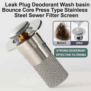 stainless steel leak plug press hand sanitizer filter net bounce core odorproof sewer
