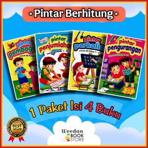 [ Paket Isi 4 ] Buku Pintar Berhitung Penjumlahan Pengurangan Perkalian Pembagian