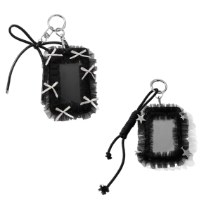 Photocard Holder Keychain ID Cards Holder Protector Student Protective Sleeve Photo Holder Pendant Keychain