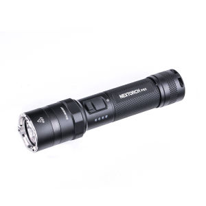 NEXTORCH P83 LED Flashlight 2100 Lumens USB-C Rechargeable Police Flashlight with Red and Blue Lights Waterproof Tactical Flashlight Emergency Flashlight