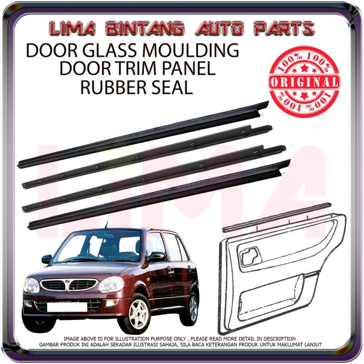 Perodua Kelisa Door Glass Moulding , Door Trim Seal ( Inner ) *Original