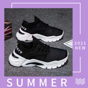 QXshop รองเท้าผ้าใบ สไตล์เกาหลี สีพื้นมีสีดํากับสีขาว สกรีนลายตัวอักษรภาษาอังกฤษด้านหลังเท่ห์ไม่ซ้ําใคร