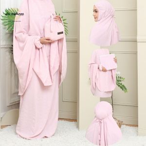 ELZ Medinaa READY STOK TELEKUNG SYAFIYYAH TELEKUNG TRAVEL IRONLESS BUBBLE COTTON FREE BAG MINI SEJADAH & SCRUNCHIE